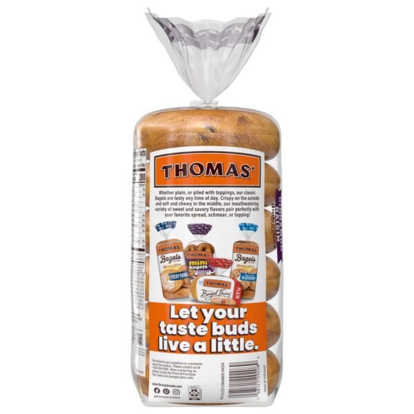 Cinnamon Raisin Bagels, 6 count, Pre-sliced Bagels, 20 oz Bag